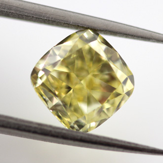 Fancy Intense Yellow Diamond, Cushion, 1.72 carat, SI2- C