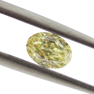 Fancy Intense Yellow Diamond, Oval, 0.71 carat, SI1 - Thumbnail
