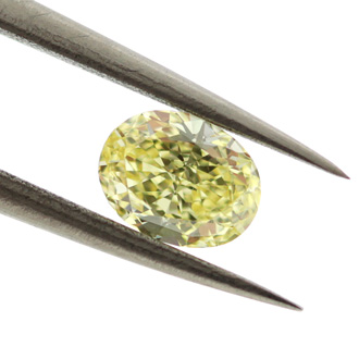 Fancy Intense Yellow Diamond, Oval, 0.70 carat, VS1 - B