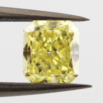 Fancy Intense Yellow Diamond, Radiant, 0.78 carat, VVS2