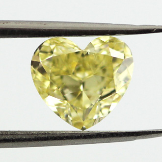 Fancy Intense Yellow Diamond, Heart, 1.01 carat, SI2