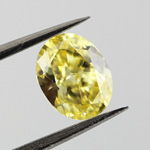 Fancy Intense Yellow Diamond, Oval, 0.72 carat, VVS2 - Thumbnail