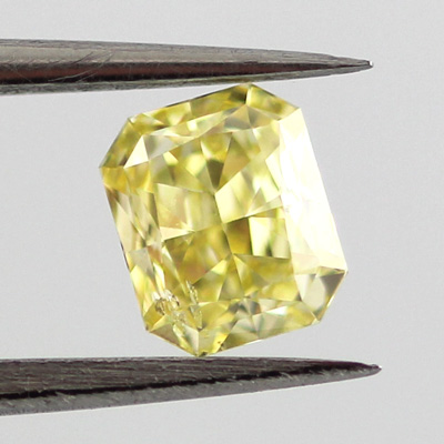 Fancy Intense Yellow Diamond, Radiant, 0.43 carat, SI2