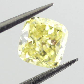 Fancy Intense Yellow Diamond, Cushion, 0.61 carat, VS2 - Thumbnail