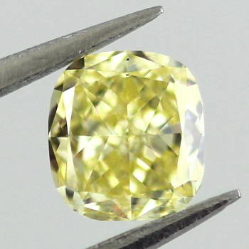 Fancy Intense Yellow, 0.34 carat, VS2