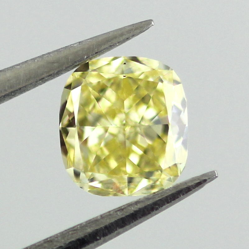 Fancy Intense Yellow Diamond, Cushion, 0.34 carat, VS2