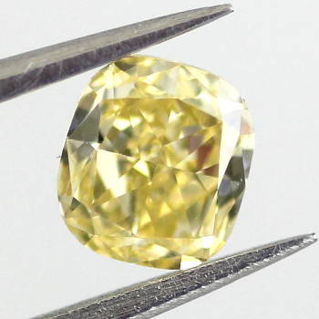 Fancy Intense Yellow Diamond, Cushion, 0.50 carat, VS1 - Thumbnail