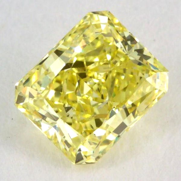 Fancy Intense Yellow Diamond, Radiant, 1.22 carat, SI2
