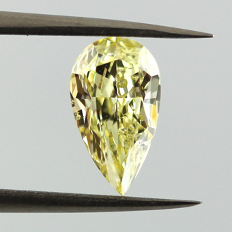 Fancy Intense Yellow Diamond, Pear, 1.57 carat, SI2 - B