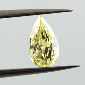 Fancy Intense Yellow Diamond, Pear, 1.57 carat, SI2- C