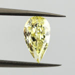 Fancy Intense Yellow Diamond, Pear, 1.57 carat, SI2 - Thumbnail