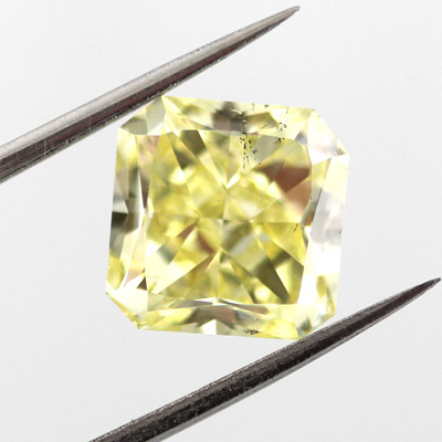 Fancy Intense Yellow Diamond, Radiant, 4.06 carat, SI2- C