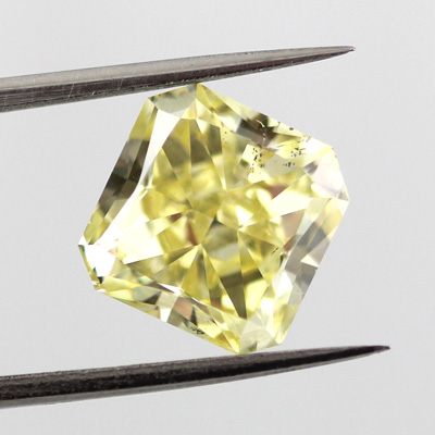 Fancy Intense Yellow Diamond, Radiant, 4.06 carat, SI2