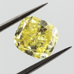 Fancy Intense Yellow Diamond, Cushion, 1.67 carat, VVS1 - Thumbnail