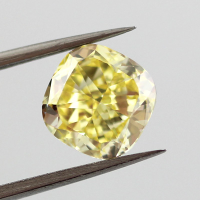 Fancy Intense Yellow Diamond, Cushion, 2.04 carat, VS2 - B Thumbnail
