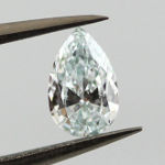 Fancy Light Bluish Green Diamond, Pear, 0.25 carat, VS1 - Thumbnail