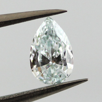 Fancy Light Bluish Green Diamond, Pear, 0.25 carat, VS1