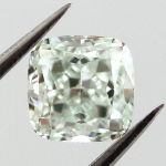 Fancy Light Bluish Green, 0.66 carat, VS2