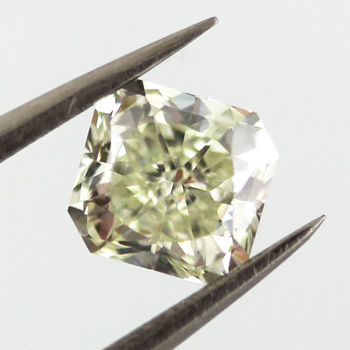 Fancy Light Brownish Greenish Yellow Diamond, Radiant, 0.78 carat, VS2