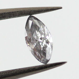 Fancy Light Gray Blue Diamond, Marquise, 0.21 carat, SI2 - Thumbnail