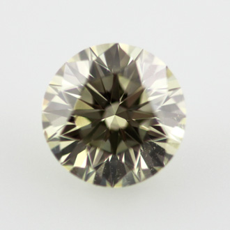 Fancy Light Grayish Greenish Yellow Diamond, Round, 1.05 carat- C