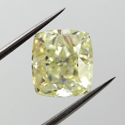 Fancy Light Green Yellow Diamond, Cushion, 3.05 carat, VS2
