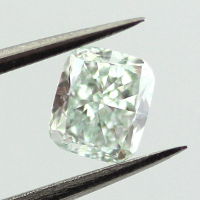 Fancy Light Green Diamond, Cushion, 0.42 carat, VS2 - Thumbnail