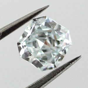 Fancy Light Greenish Blue Diamond, Radiant, 0.37 carat, VVS2 - Thumbnail