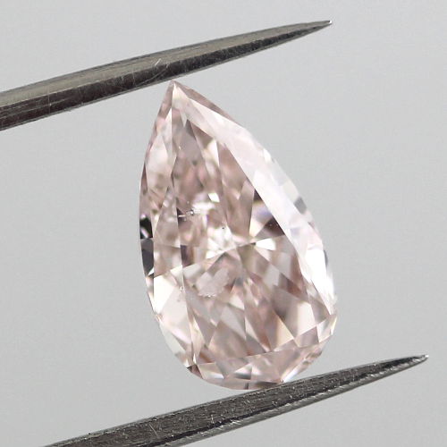 Fancy Light Orangy Pink Diamond, Pear, 1.00 carat - B