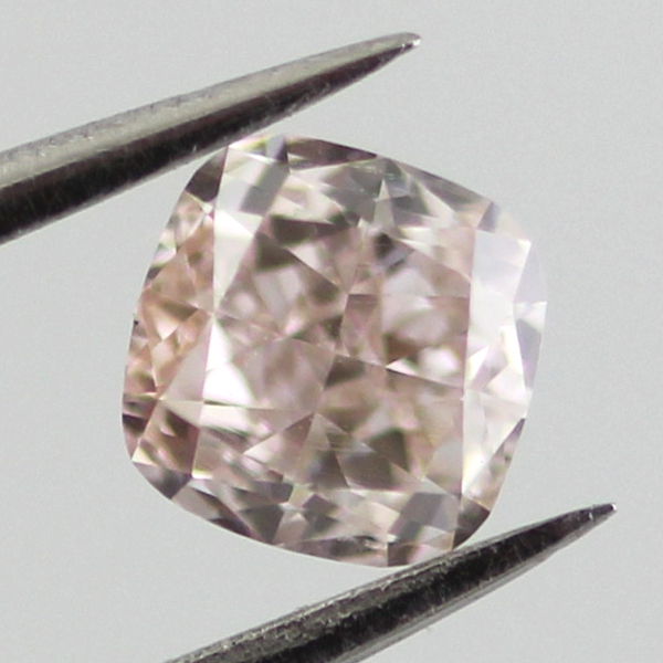 Fancy Light Orangy Pink Diamond, Cushion, 0.37 carat, VS2