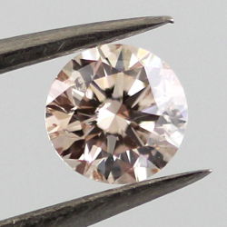 GIA Round Fancy Light Pink Brown Diamond, 0.46 carat