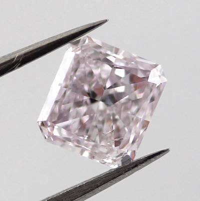 Fancy Light Pinkish Purple Diamond, Radiant, 1.04 carat
