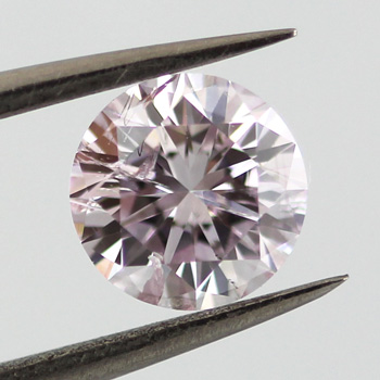 Fancy Light Purplish Pink Diamond, Round, 1.01 carat - Thumbnail