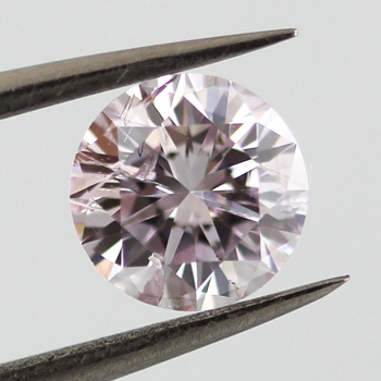 Fancy Light Purplish Pink Diamond, Round, 1.01 carat