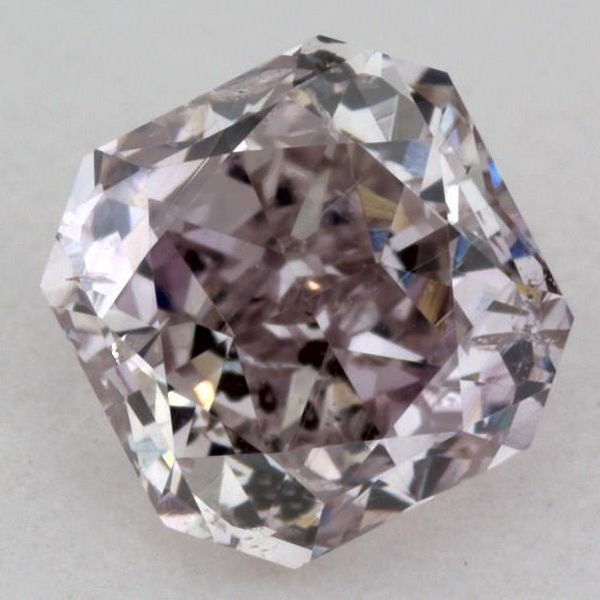 Fancy Light Purplish Pink Diamond, Radiant, 0.46 carat