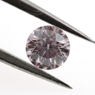 Fancy Light Purplish Pink Diamond, Round, 0.16 carat, I1 - B