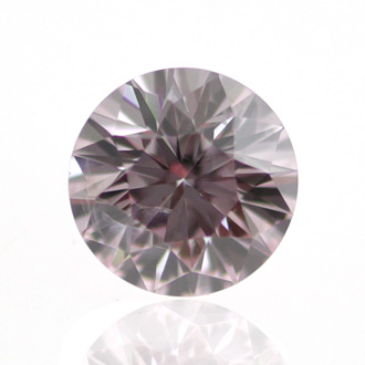 Fancy Light Purplish Pink Diamond, Round, 0.16 carat, I1- C