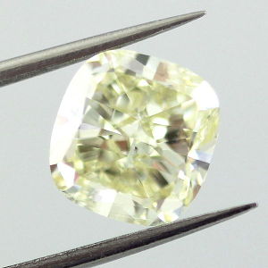 Fancy Light Yellow Diamond, Cushion, 3.20 carat, SI1 - Thumbnail