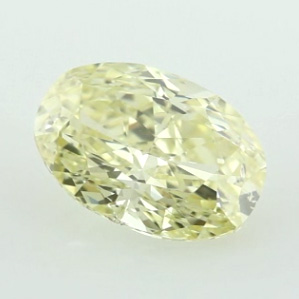 Fancy Light Yellow Diamond, Oval, 3.03 carat