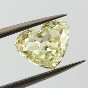 Fancy Light Yellow Diamond, Heart, 2.03 carat, VS2