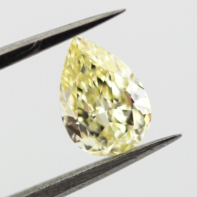 Fancy Light Yellow Diamond, Pear, 0.64 carat, VS2 - B