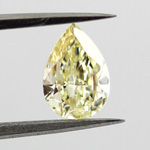 Fancy Light Yellow Diamond, Pear, 0.64 carat, VS2 - Thumbnail