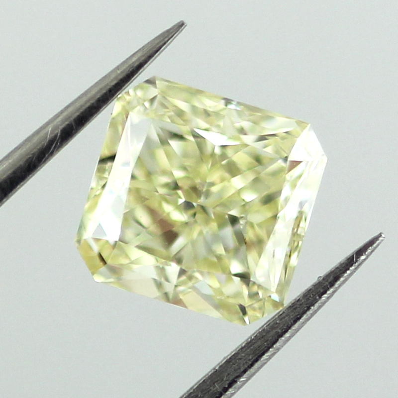 Fancy Light Yellow Diamond, Radiant, 1.50 carat, VS1