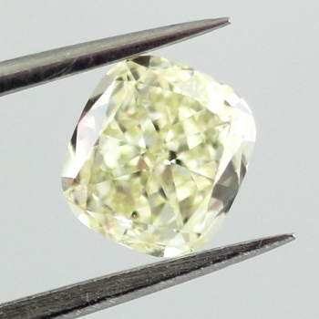 Fancy Light Yellow Diamond, Cushion, 0.80 carat, VS1 - Thumbnail