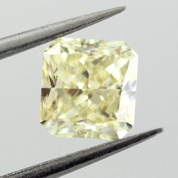 GIA Radiant Fancy Light Yellow Diamond, 1.04 carat