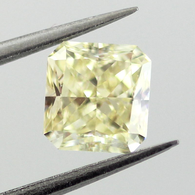 Fancy Light Yellow Diamond, Radiant, 1.04 carat, VS1