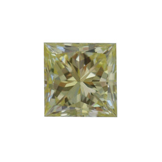 Fancy Light Yellow Diamond, Princess, 0.52 carat, VVS2