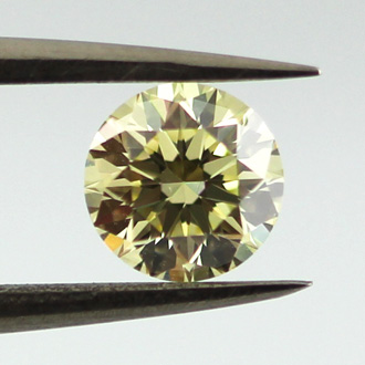 Fancy Light Yellow Diamond, Round, 0.51 carat, VS2