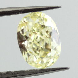 Fancy Light Yellow Diamond, Oval, 1.02 carat, VS2 - Thumbnail