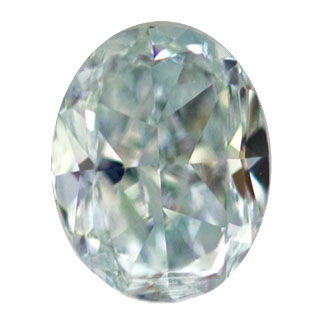 Fancy Light bluish green Diamond, Oval, 0.42 carat, VS2